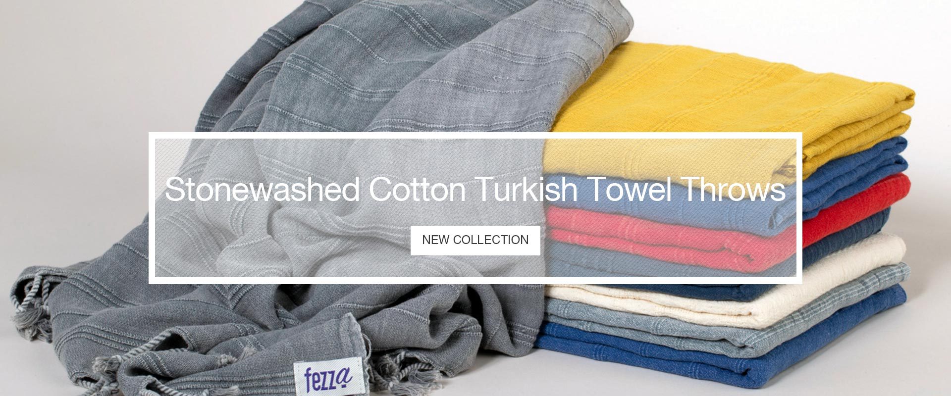 Stonewashed Cotton Turkish Towel Throws