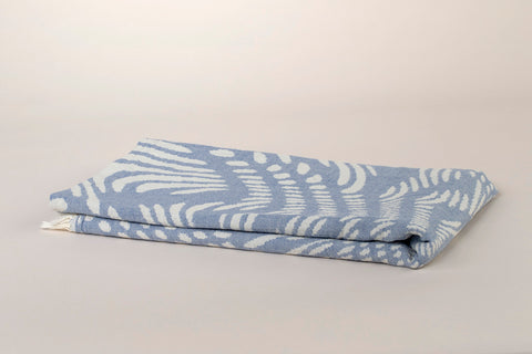 Diamond CottonThrow Blanket 185 x 240 - Blue