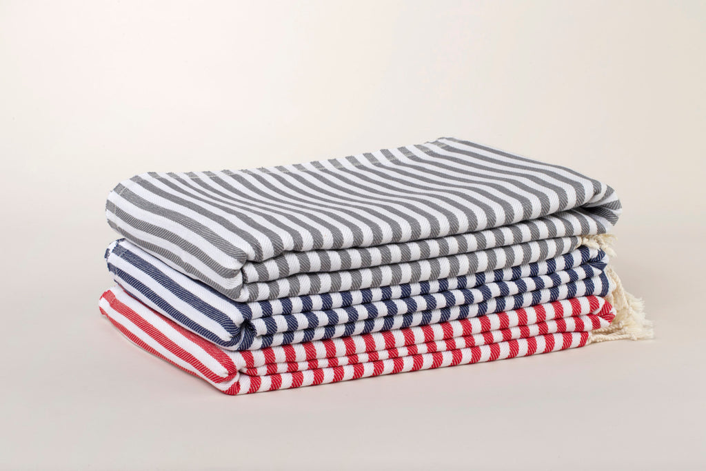 Striped Light Cotton Throw Blanket 180 x 230