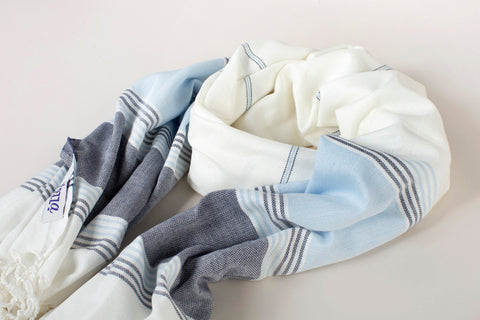 Turkish Towel "Peshtemal" - Colorful Marina - Blue