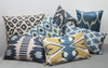 SILK IKAT PILLOWCASES - SINGLE SIDE - CHECK COLORS 40x60