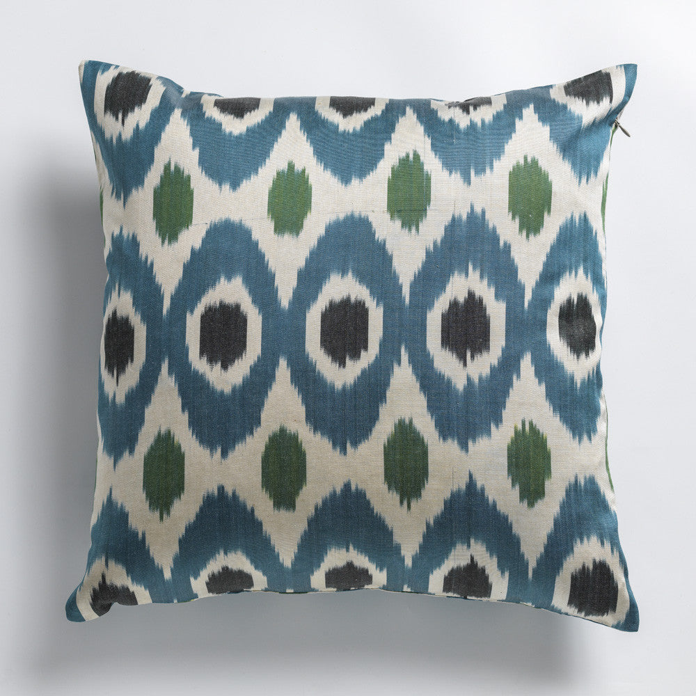 Silk Ikat double-sided pillow cases 50cm x 50cm - check out the beautiful colors!