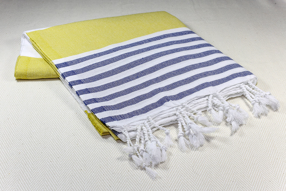 Turkish Towel "Peshtemal" - Colorful Marina - Yellow
