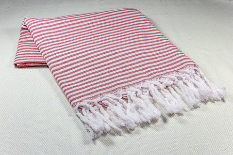 Turkish Towel "Peshtemal" - Marine Stripes - Blue