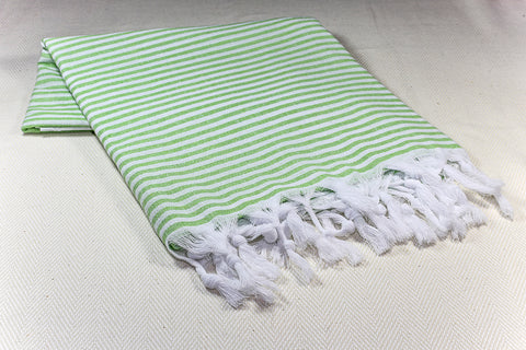 Turkish Towel "Peshtemal" - Marine Stripes - Turquoise