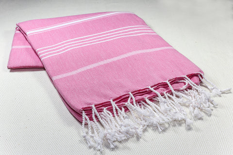 Turkish Towel "Peshtemal" - Stonewashed Cotton - Rose