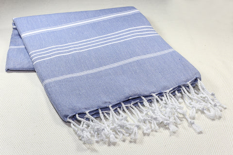 PATTERNED Turkish Towel "Peshtemal" - Vintage - Light Grey
