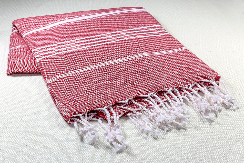 Turkish Towel "Peshtemal" - Sultan - Red