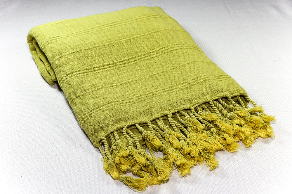 Turkish Towel "Peshtemal" - Stonewashed Cotton - Green